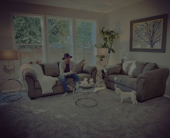 Staged living room